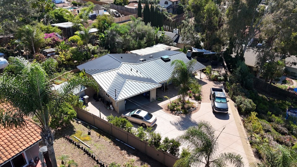 Areal Shot Of A Residential Roofing Project