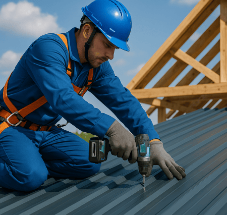 New Metal Roof Installation
